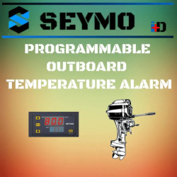 Programmable temperature outboard motor alarm
