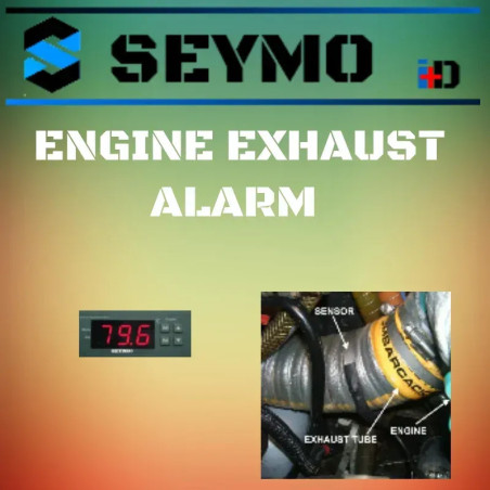 Programmable engine exhaust temperature alarm for ships
